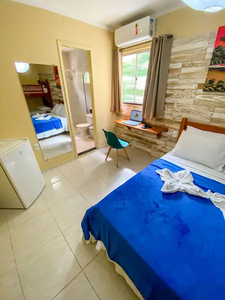A Suite 03 da Refúgio Pousada Fortaleza para 4 pessoas. A Pousada é uma das melhores de Fortaleza