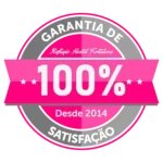 Selo de garantia do Refúgio Hostel Fortaleza & Pousada em magenta para o Black Friday